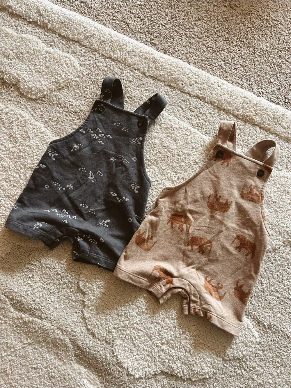 Carter's // Set of 2 Cotton Baby Overalls